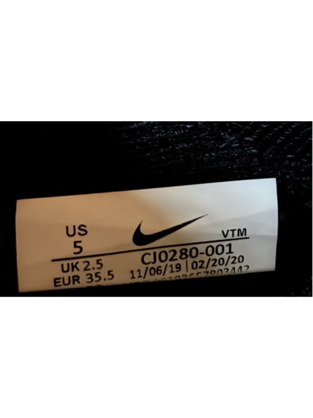 Nike React Phantom Run Flyknit 2 Black White Size 5 US - Picture 9 of 12